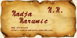 Nadja Marunić vizit kartica